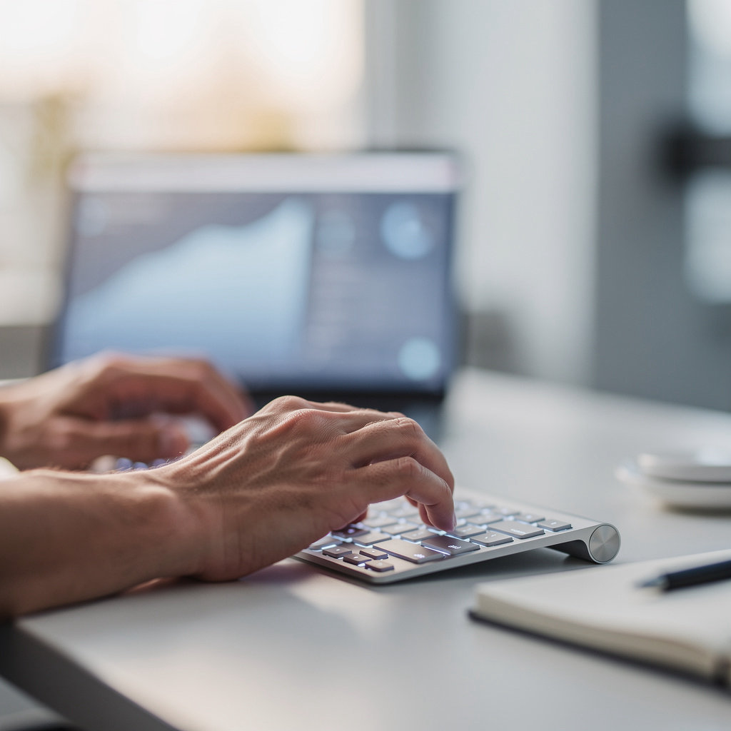 webyodlukyna client reviewing successful website analytics and performance metrics on a laptop